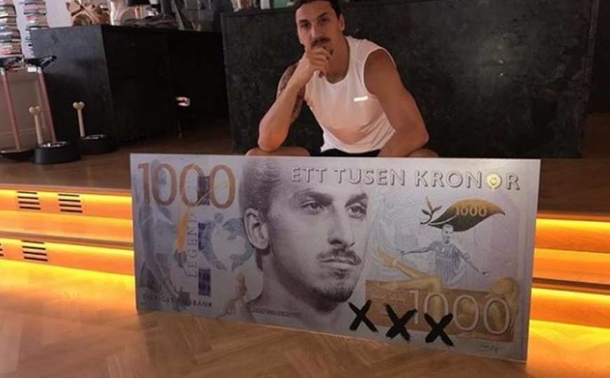Umjetnička instalacija: Ibrahimović se našao na najvećoj švedskoj novčanici