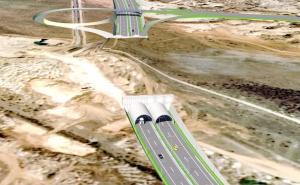 Pogledajte detaljan prikaz dionice autoputa Mostar Jug - Buna na Koridoru Vc