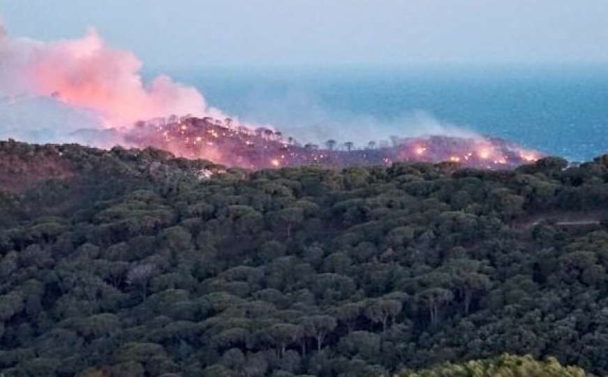 Vjetar rasplamsao požar kod Trebinja, i mještani gase vatru