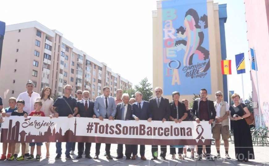 Mladi iz Sarajeva velikim muralom poslali poruku suosjećanja Barceloni