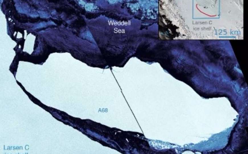 Golema santa leda s Antarktika otplutala u more