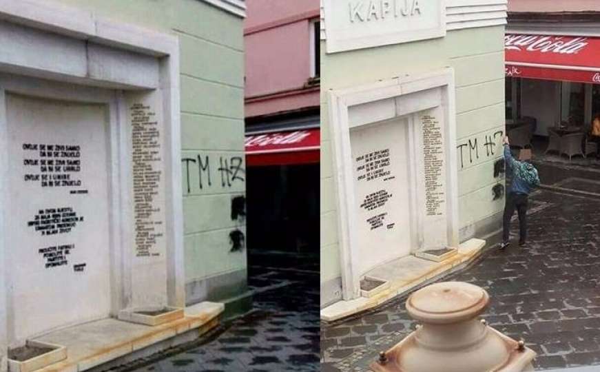Tuzlaci traže oštru sankciju zbog vandalizma na spomeniku na Kapiji