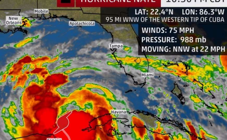 New Orleans: Približava se uragan Nate, naređena evakuacija