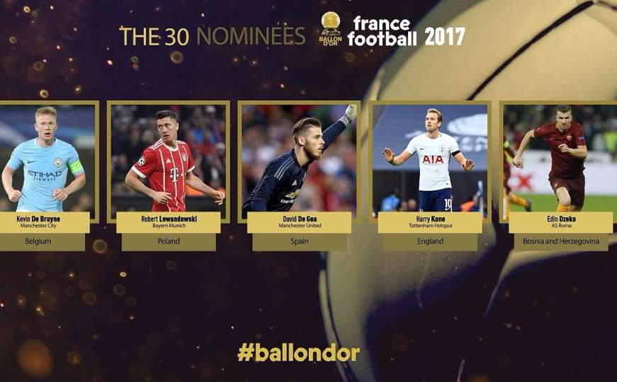 Edin Džeko među kandidatima za Zlatnu loptu France Footballa