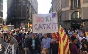 Protivnici nezavisnosti Katalonije na mitingu u Madridu