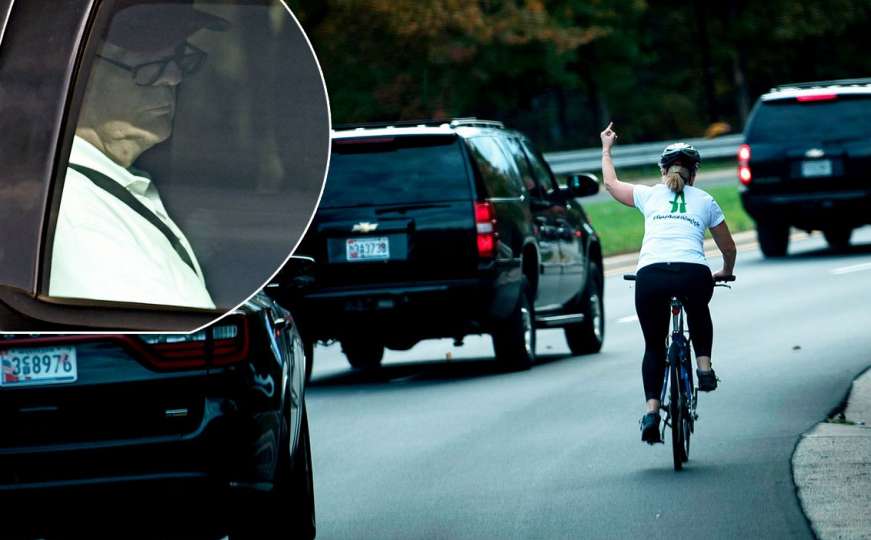 Biciklistkinja pokazala srednji prst Donaldu Trumpu, nije privedena