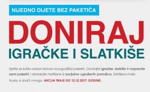 Donirajte igračke i slatkiše za projekt "Nijedno dijete bez paketića 2017"