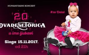 U prodaji karte za humanitarni koncert Dvadesetorice "U ime ljubavi - za Dalal"