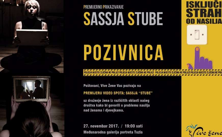 Promocija Sassjinog spota i pjesme "Stube" u sklopu obilježavanja 16 dana aktivizma