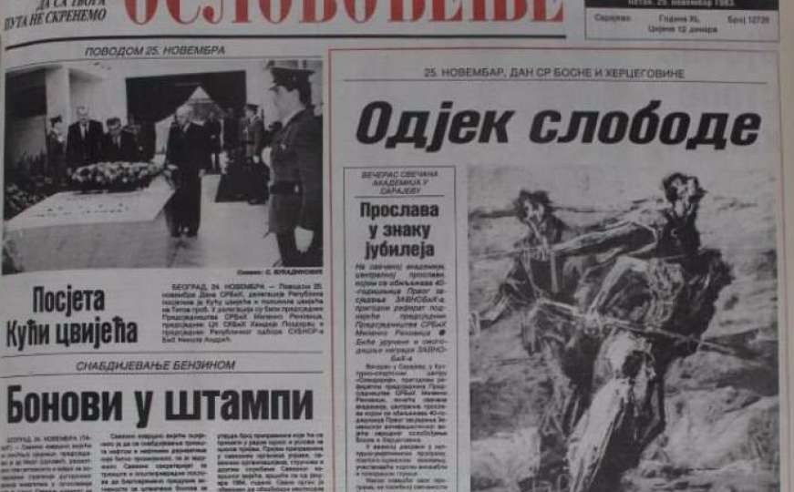 Kako su sarajevske novine davne 1943. godine obilježile 25. novembar