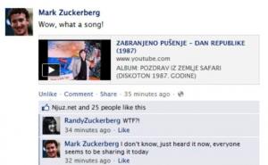 Mark Zuckerberg podijelio pjesmu "Dan Republike"