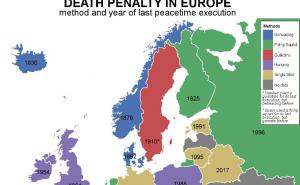 Mapa smrtnih kazni: Posljednja izvršena ove godine