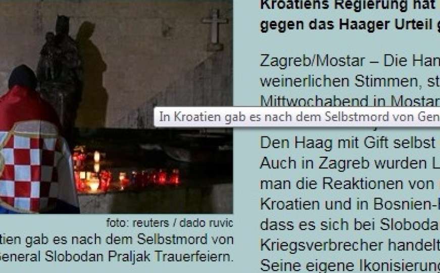 Austrijski medij: Kolinda skuplja glasova na smrti zločinca Praljka 