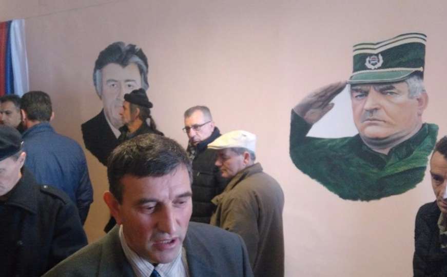 Višegrad: Otkriveni murali Ratka Mladića i Radovana Karadžića