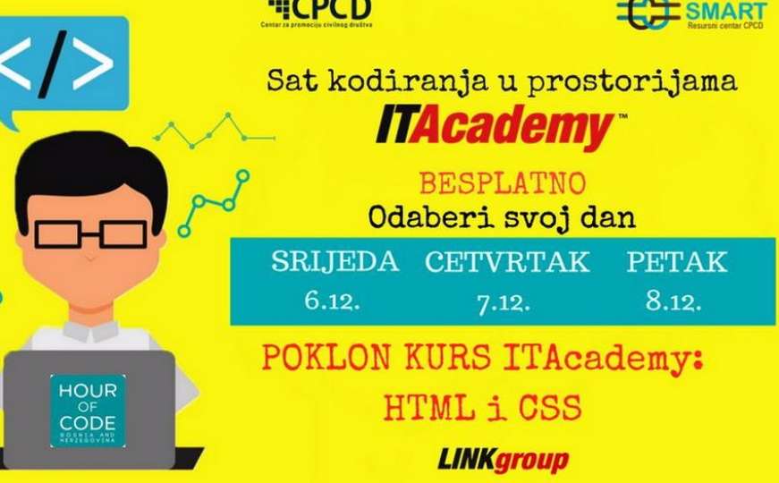 300 inspirativnih časova programiranja za osnovce i srednjoškolce u BiH