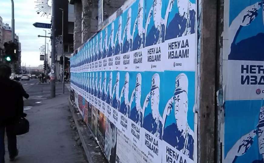 Provokacija: Beograd oblijepljen plakatima s likom Ratka Mladića 