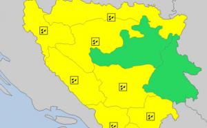 Zbog obilnih padavina: Žuti meteoalarm za veći dio BiH