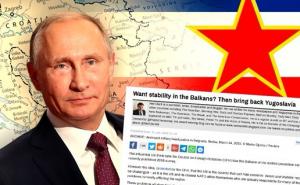 Putinov propagandni kanal: Ako želite stabilnost na Balkanu, vratite Jugoslaviju
