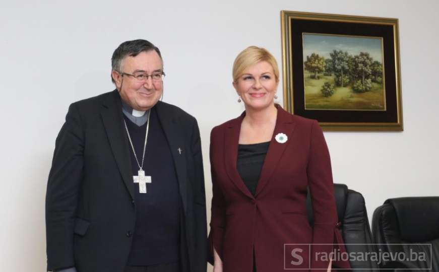 Kardinal Puljić s hrvatskom predsjednicom: BiH je zemlja svih nas