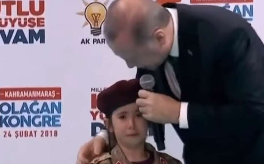 Erdogan rasplakao djevojčicu: Ako umreš u borbi, položit će zastavu na tebe 