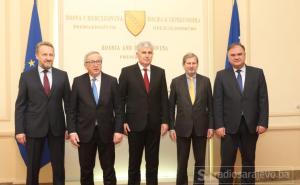 Juncker i zvaničnici EK svečano dočekani u zgradi Predsjedništva BiH
