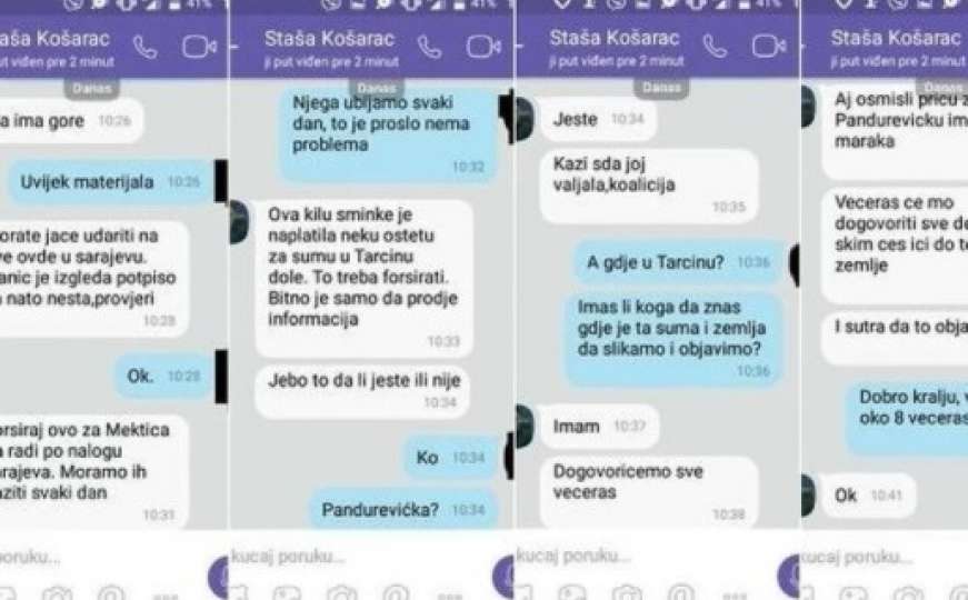 Prepiska: Košarac novinaru RTRS-a obećao 100 KM da "raskrinka" Pandurević