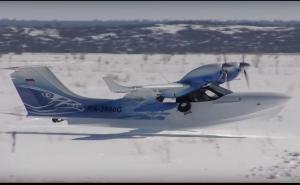 L-44M na snijegu: Amfibijski avion sletio i uzletio bez stajnog trapa