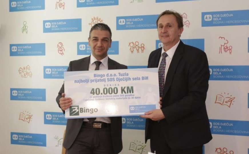 Bingo donira 40.000 KM za SOS Dječija sela BiH