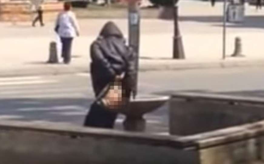Žena u Makedoniji prala zadnjicu na gradskoj fontani 