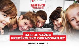 Save the Children: Ispunite anketu o predškolskom obrazovanju