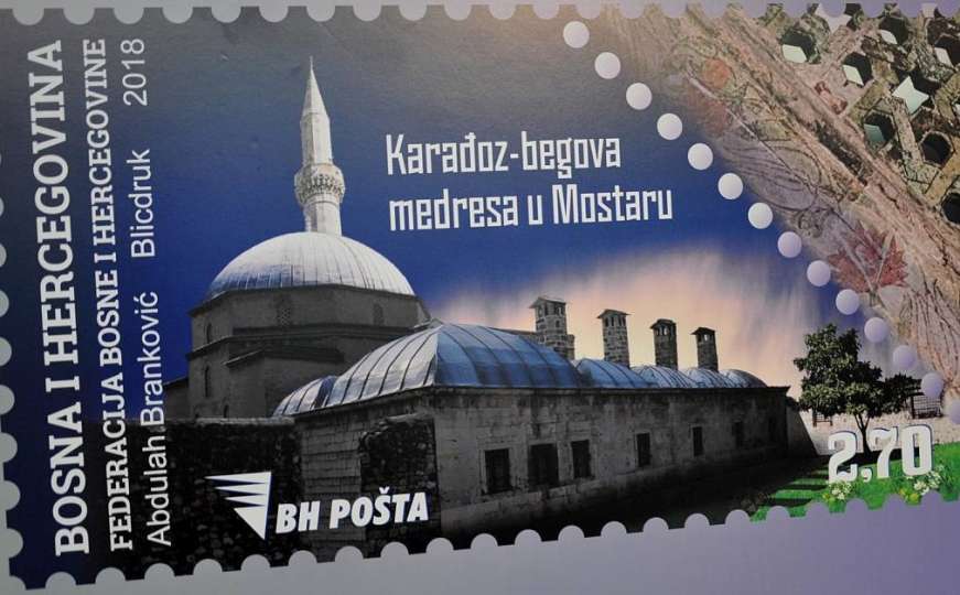 U Mostaru promovisana poštanska marka "Karađoz-begova medresa"