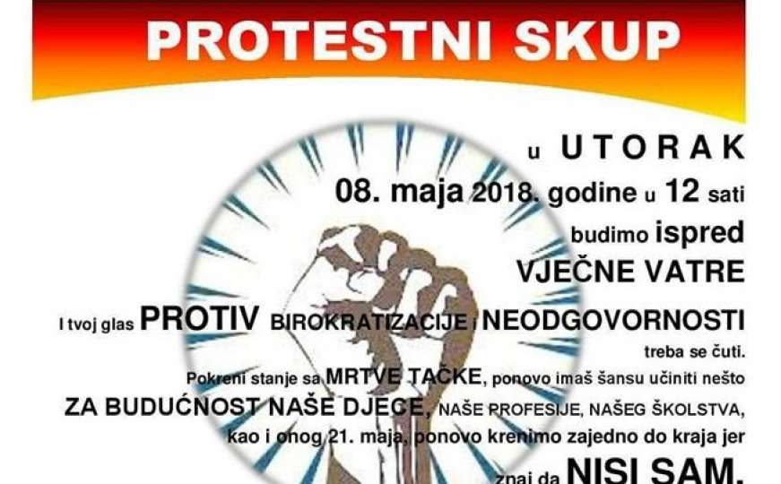 Protestni skup i štrajk: Nastavnici u KS-u okupit će se kod Vječne vatre