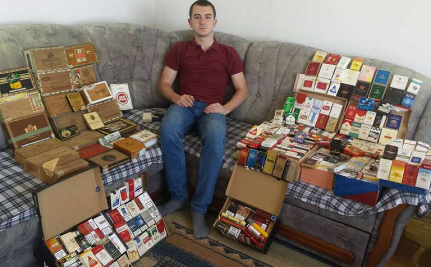 Maturant iz Banja Luke skupio 700 kutija cigareta: Hobi spojio s ljubavlju 