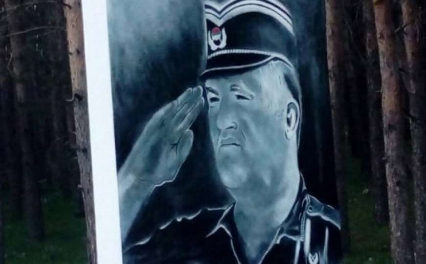 Na ulazu u Kalinovik postavljen mural posvećen ratnom zločincu Ratku Mladiću
