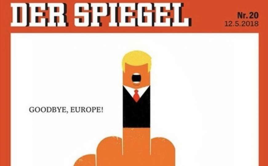 Na naslovnici Spiegela crtež sa srednjim prstom i likom koji liči na Trumpa