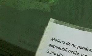 Ozbiljno parking upozorenje