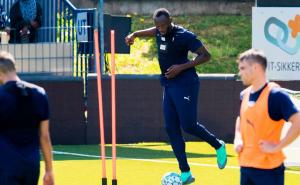 Usain Bolt na probi u norveškom Stromsgodsetu