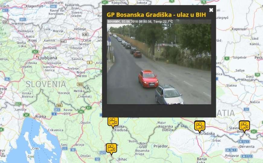 Pojačan promet na GP Bosanska Gradiška i Bosanski Brod, na izlazu iz zemlje