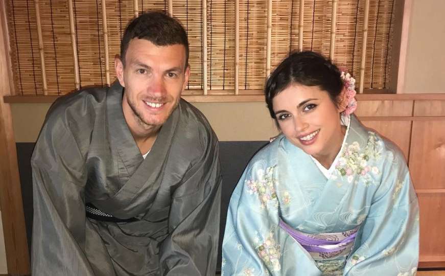 "Džeko-san" u kimonu: Kapiten bh. reprezentacije sa suprugom Amrom u Japanu