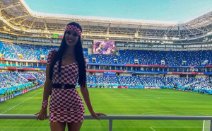 Hrvatska navijačica Ivana Knöll plijenila pažnju u Kaliningradu