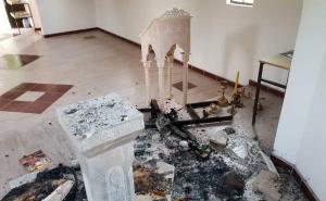 Zapaljena unutrašnjost pravoslavne crkve kod Visokog