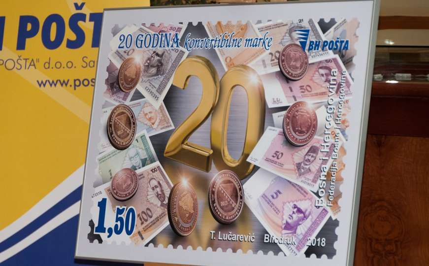 Predstavljena poštanska marka "20 godina postojanja konvertibilne marke"