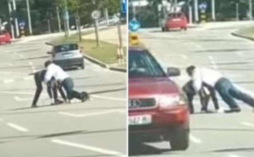 Zadar: Dvojica momaka potukla se nasred ceste, automobili ih samo zaobilazili