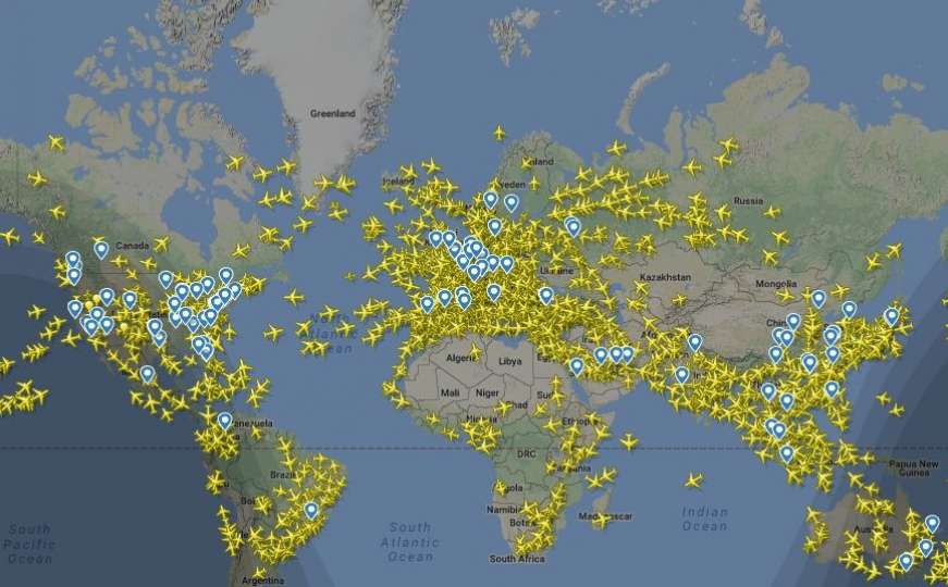 Flight Radar ruši rekorde: Prošli petak bio najprometniji dan na nebu 