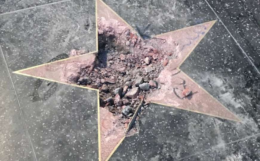 Krampom uništena Trumpova zvijezda u Hollywoodu
