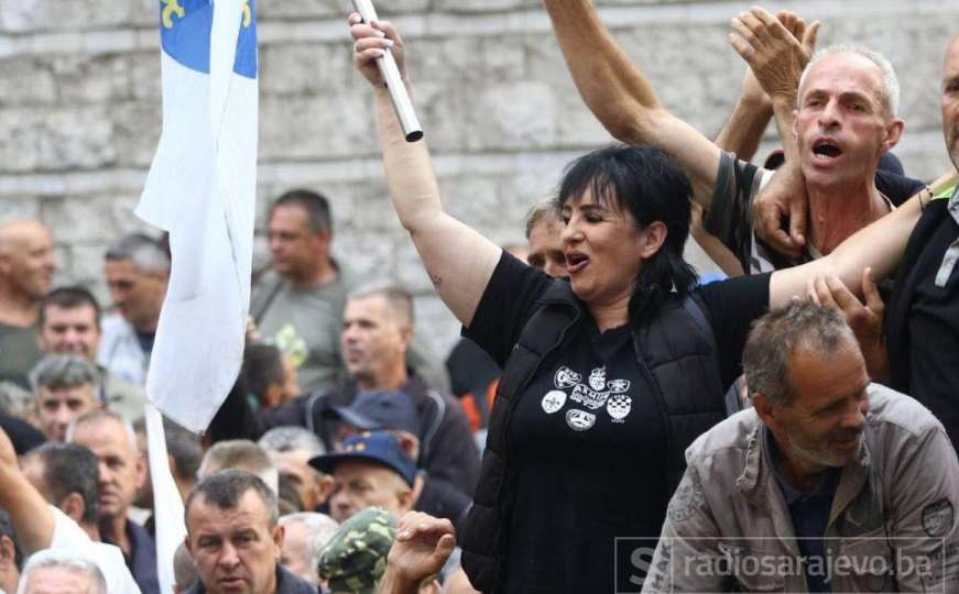 Ovo je žena koja je napala reportere u Sarajevu na protestima boraca