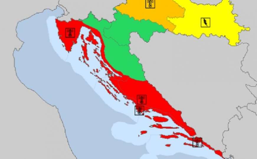 Crveni meteoalarm: Jadran najkritičnije mjesto u Europi, izdate mjere opreza