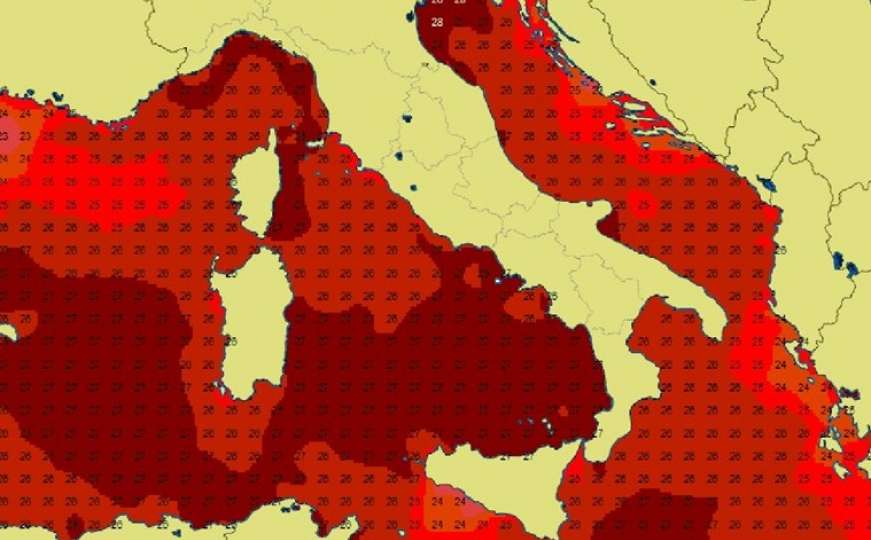 Toplotni val zagrijao cijelo Sredozemlje, u Jadranskom moru 30 stepeni