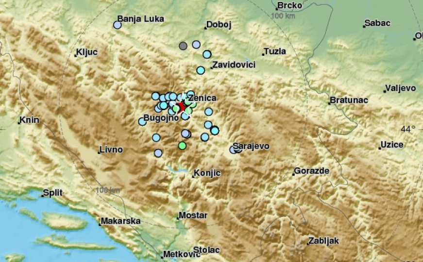 Jak zemljotres pogodio područje Zenice, osjetio se i u Sarajevu