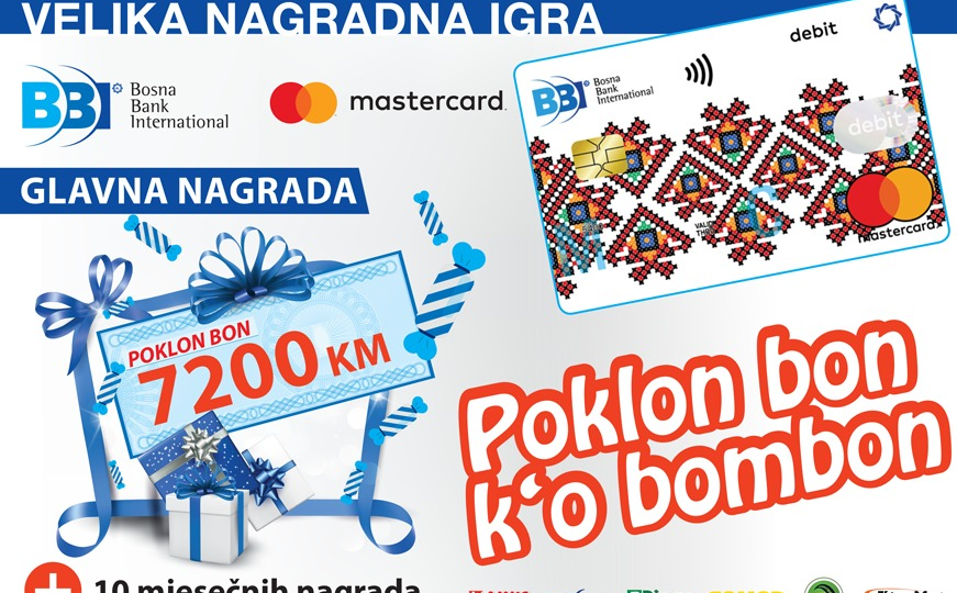 Velika nagradna igra BBI banke i Mastercarda: Poklon bon k'o bombon